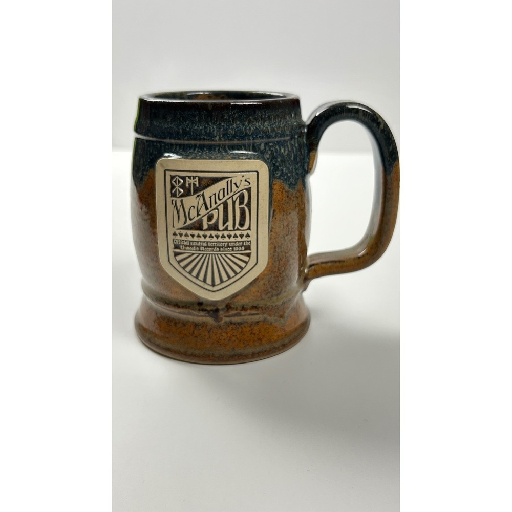 Sunset Hill Stoneware McAnallys Pub Stein Worldbuilders Dresden Files Brown Blue